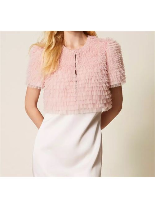 Giacca cropped in tulle con balze TWINSET | 261TP2573.816